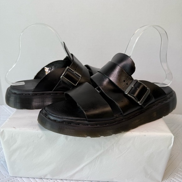Dr. Martens Men’s Brelade Black Leather Slide Sandals Size 8 main image 10